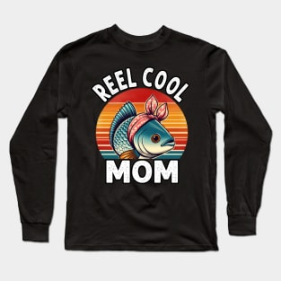 Reel Cool Mom Fishing Lover For Mothers Day Long Sleeve T-Shirt